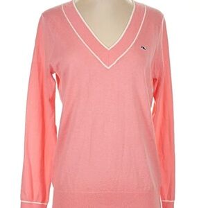 Vineyard Vines Coral V-Neck Sweater